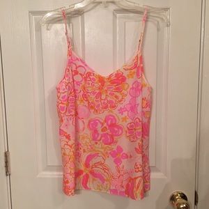 Lilly Pulitzer floral silk tank